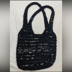 Black Sequin Handbag Purse